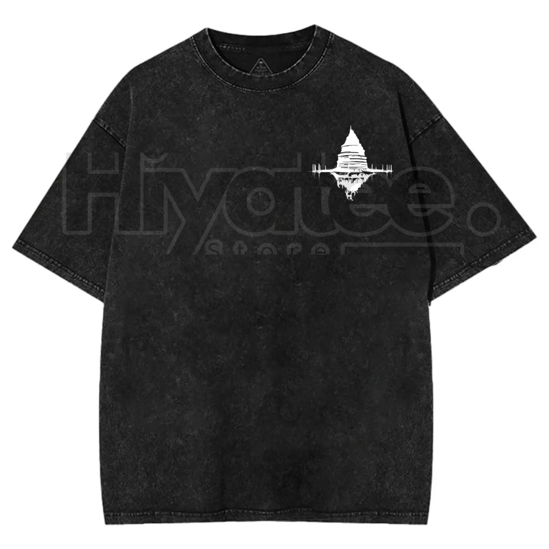 Sword Art Online Kirito B&W T-Shirt – Oversized Acid Wash Anime Tee, Y2K Japanese Manga Streetwear - STAND OUT FLEXSARAH