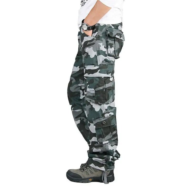Tactical Cargo Pants Men Cotton Overalls Outdoor Work Trousers Big Size Hombre Clothing Camo Hiking Pants - STAND OUT FLEXSARAH