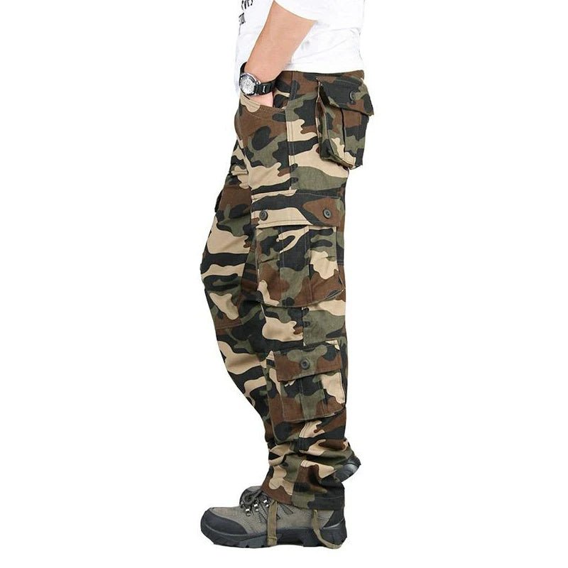 Tactical Cargo Pants Men Cotton Overalls Outdoor Work Trousers Big Size Hombre Clothing Camo Hiking Pants - STAND OUT FLEXSARAH
