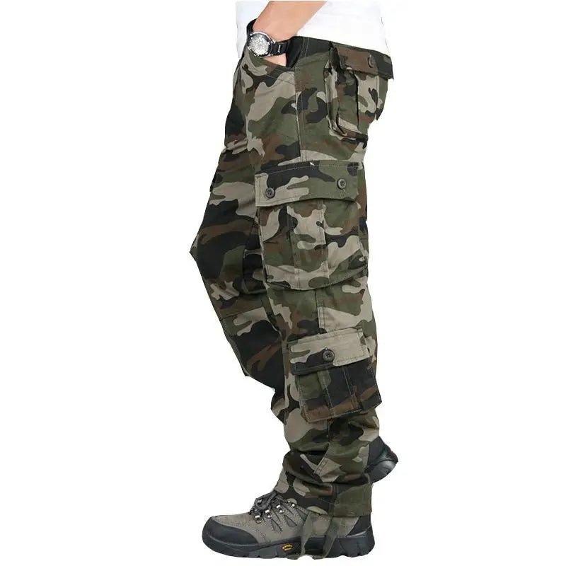 Tactical Cargo Pants Men Cotton Overalls Outdoor Work Trousers Big Size Hombre Clothing Camo Hiking Pants - STAND OUT FLEXSARAH