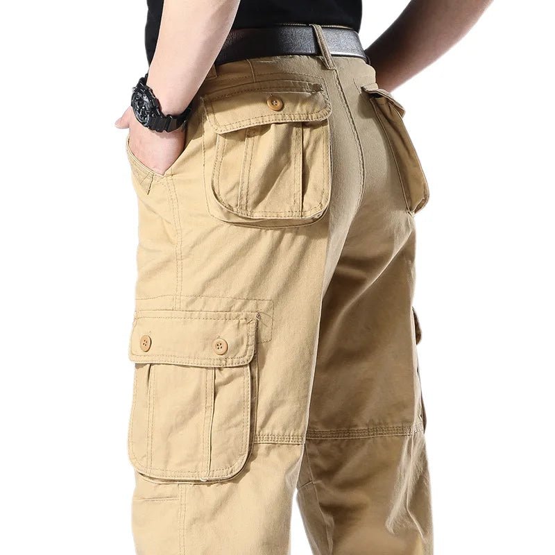 Tactical Cargo Pants Men Military Work Overalls Loose Straight Long Trousers Multi-Pocket Baggy Casual Cotton Army Slacks Pants - STAND OUT FLEXSARAH