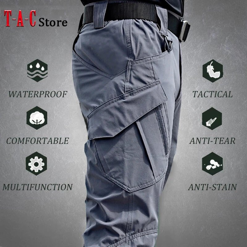 Tactical Cargo Pants Men Outdoor Waterproof SWAT Combat Military Camouflage Trousers Casual Multi Pocket Male Work Joggers - STAND OUT FLEXSARAH