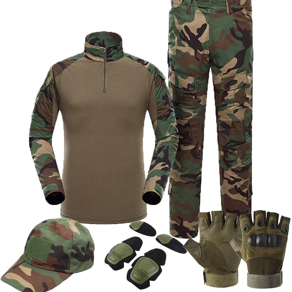 Tactical Uniform Suits Milit Outdoor Camouflage Suit Hunting Shirts Pants Fish Trainning Airsoft Paintball Clothes Sets - STAND OUT FLEXSARAH