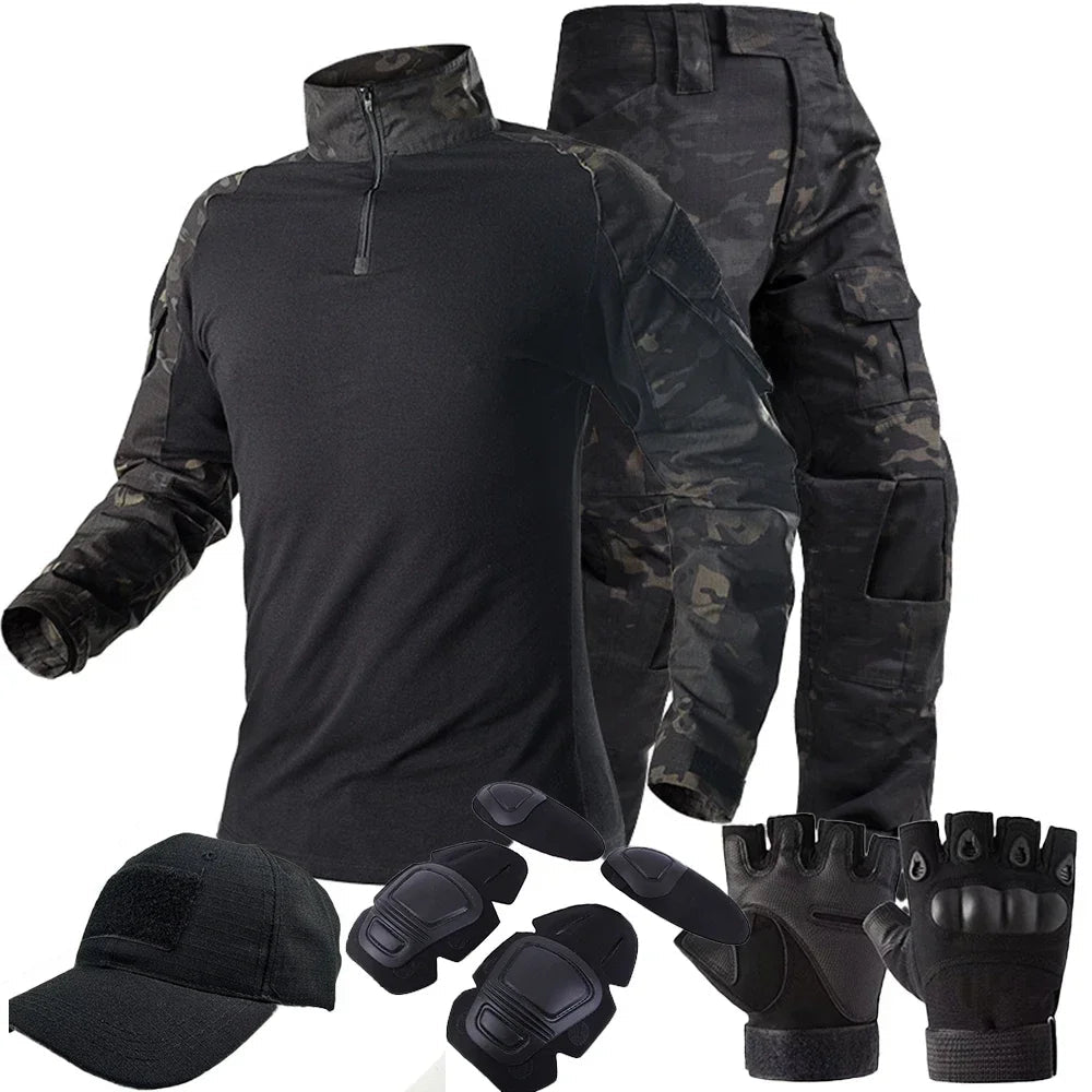 Tactical Uniform Suits Milit Outdoor Camouflage Suit Hunting Shirts Pants Fish Trainning Airsoft Paintball Clothes Sets - STAND OUT FLEXSARAH