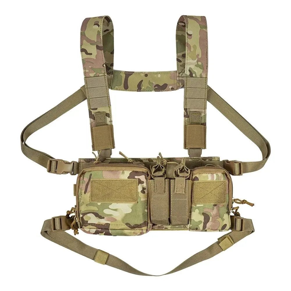Tactical Vest CS Match Wargame Military Gear Pack Outdoor Camping Nylon Chest Rig Vest Fit Airsoft Hunting Apparel Accessories - STAND OUT FLEXSARAH