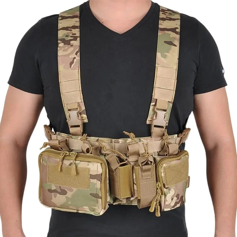 Tactical Vest CS Match Wargame Military Gear Pack Outdoor Camping Nylon Chest Rig Vest Fit Airsoft Hunting Apparel Accessories - STAND OUT FLEXSARAH