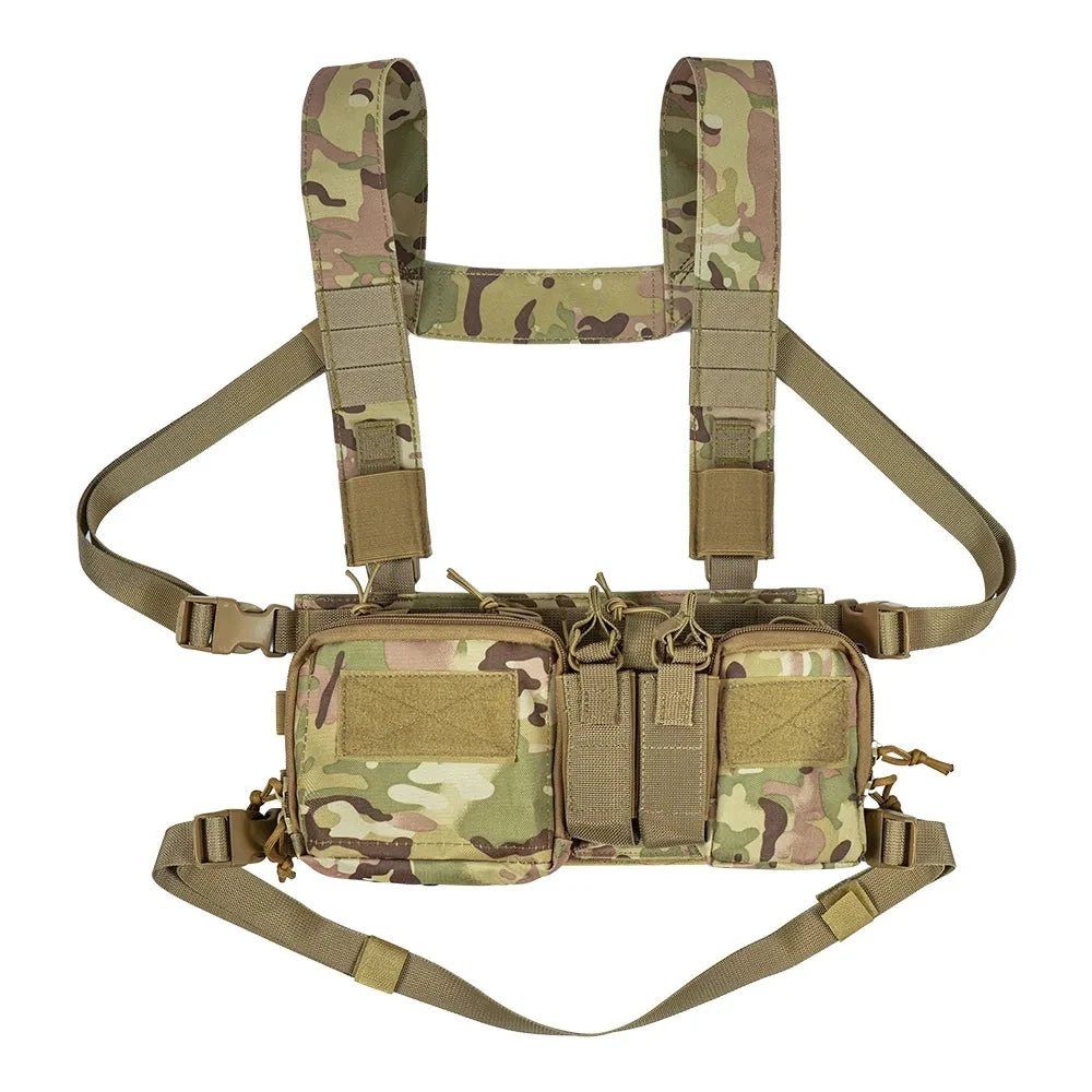 Tactical Vest CS Match Wargame Military Gear Pack Outdoor Camping Nylon Chest Rig Vest Fit Airsoft Hunting Apparel Accessories - STAND OUT FLEXSARAH