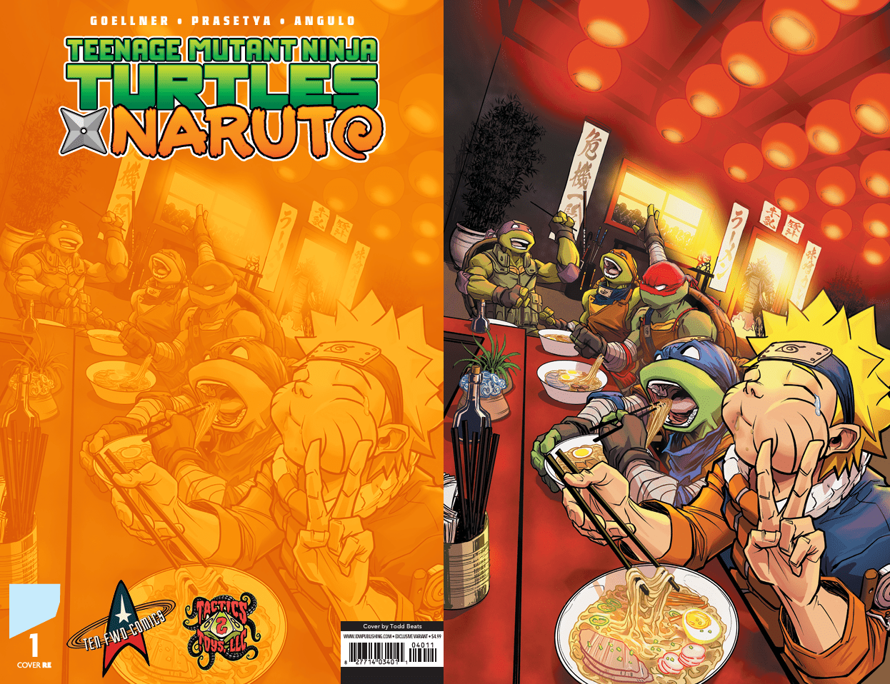 TEENAGE MUTANT NINJA TURTLES X NARUTO 1 Todd Beats Variant SAN FRANCISCO FAN EXPO EXCLUSIVE - STAND OUT FLEXSARAH
