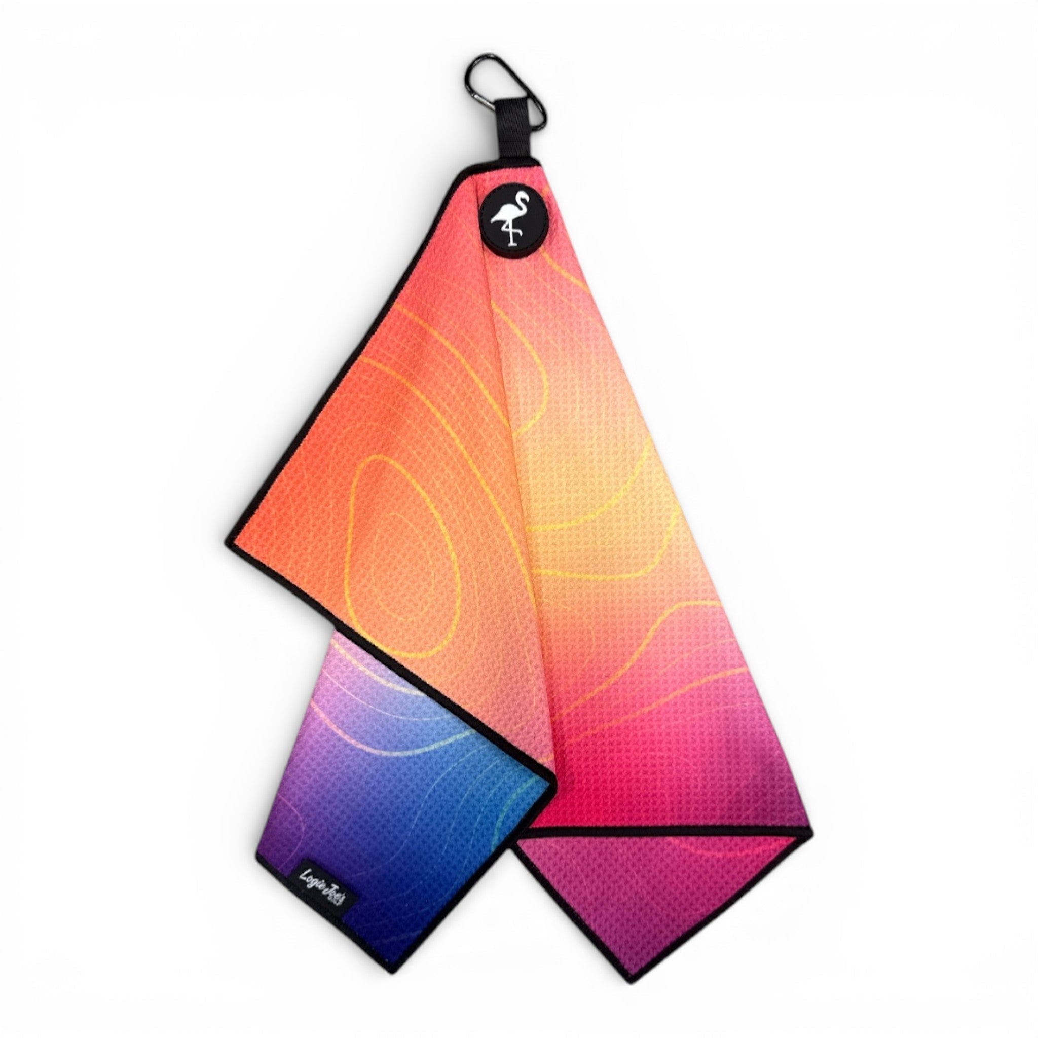 Thermal Topographic Golf Towel | Premium Double-Sided Microfiber | Heavy-Duty Magnetic Towel with Carabiner Clip | 24 x 16 in - STAND OUT FLEXSARAH