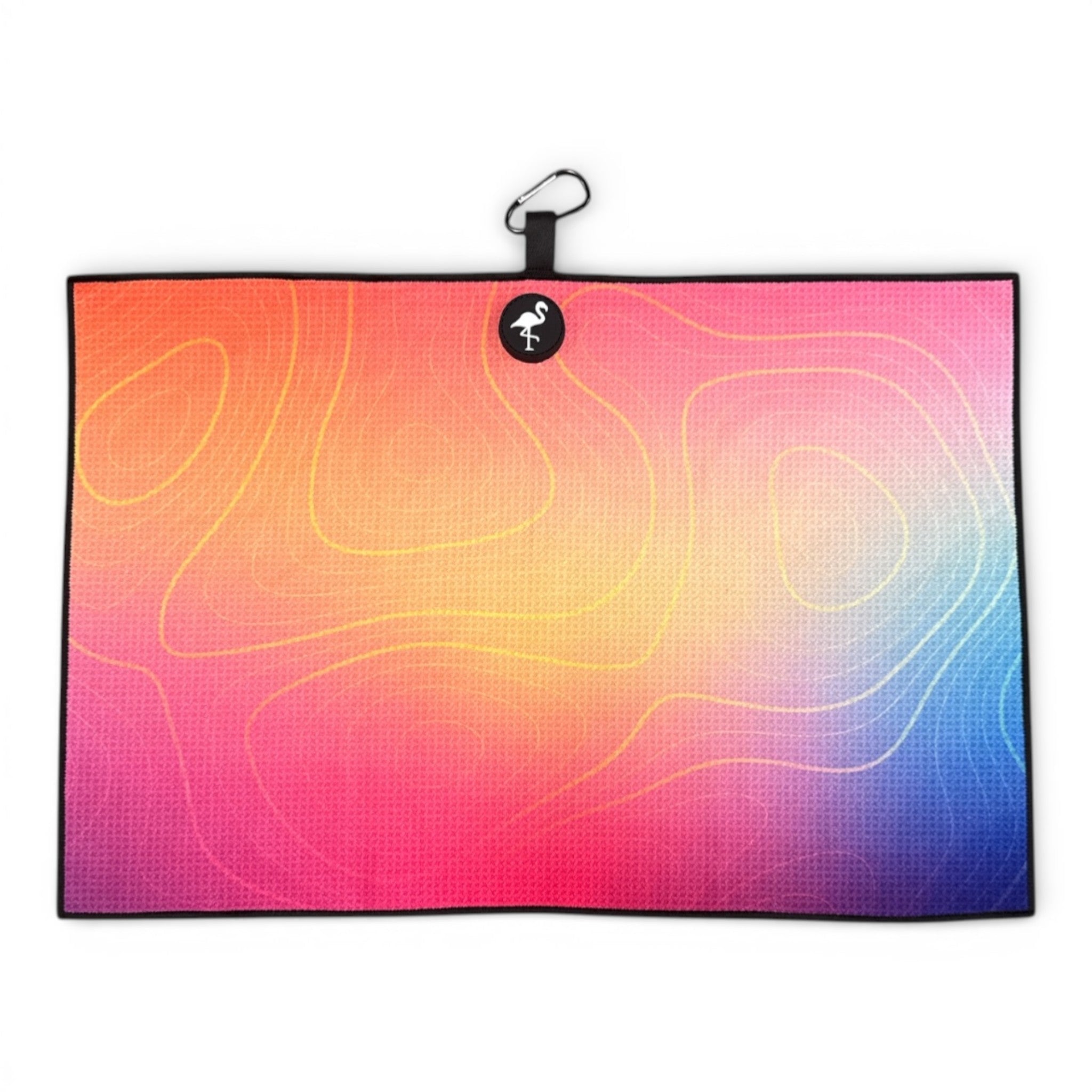 Thermal Topographic Golf Towel | Premium Double-Sided Microfiber | Heavy-Duty Magnetic Towel with Carabiner Clip | 24 x 16 in - STAND OUT FLEXSARAH