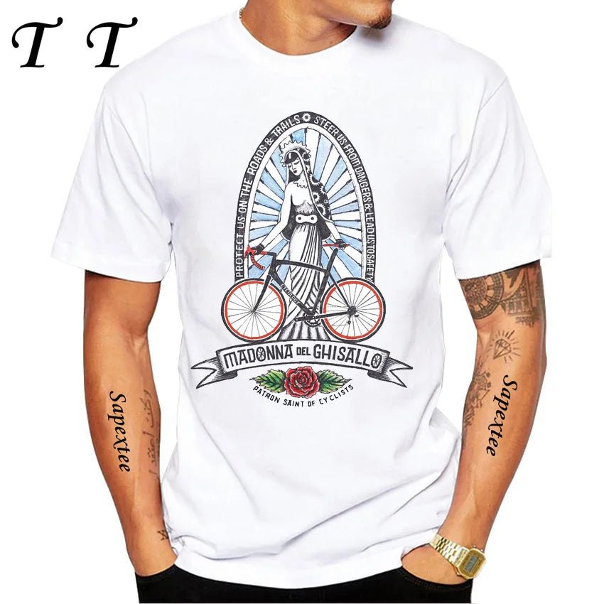Travel On Gravel Bikepacking Print T-Shirt Summer Men Short Sleeve Funny Bicycle Sport Boy Tops Anatomy Bike Cycling Casual Tees - STAND OUT FLEXSARAH