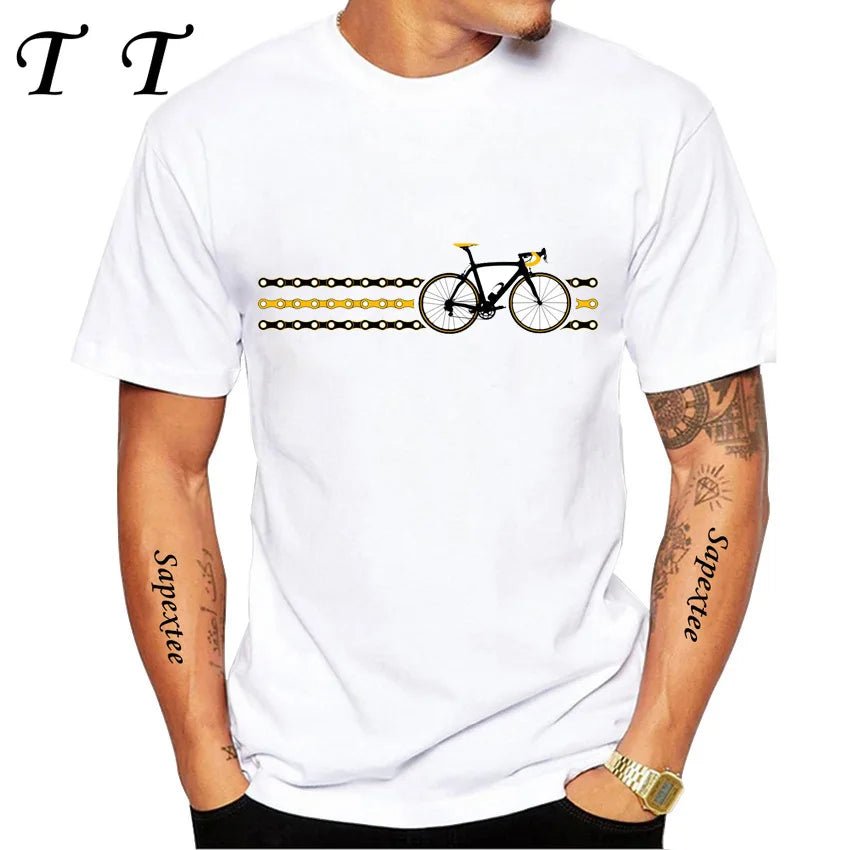Travel On Gravel Bikepacking Print T-Shirt Summer Men Short Sleeve Funny Bicycle Sport Boy Tops Anatomy Bike Cycling Casual Tees - STAND OUT FLEXSARAH