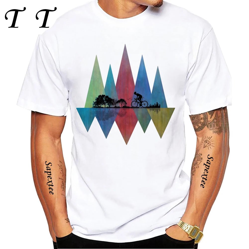 Travel On Gravel Bikepacking Print T-Shirt Summer Men Short Sleeve Funny Bicycle Sport Boy Tops Anatomy Bike Cycling Casual Tees - STAND OUT FLEXSARAH