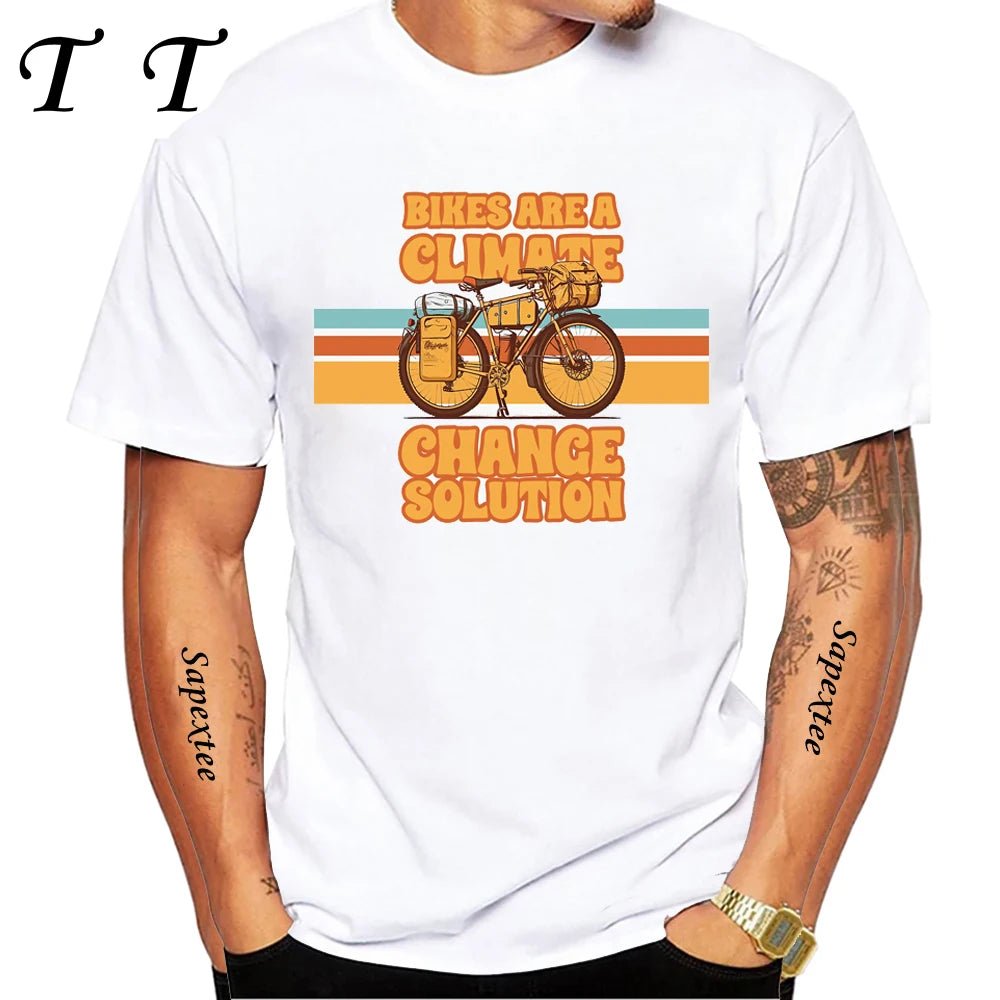 Travel On Gravel Bikepacking Print T-Shirt Summer Men Short Sleeve Funny Bicycle Sport Boy Tops Anatomy Bike Cycling Casual Tees - STAND OUT FLEXSARAH