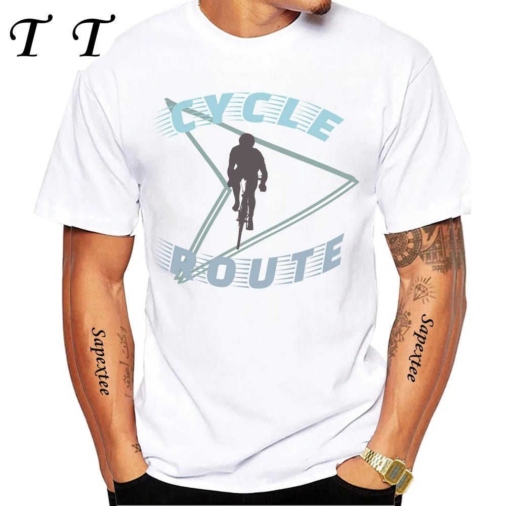 Travel On Gravel Bikepacking Print T-Shirt Summer Men Short Sleeve Funny Bicycle Sport Boy Tops Anatomy Bike Cycling Casual Tees - STAND OUT FLEXSARAH