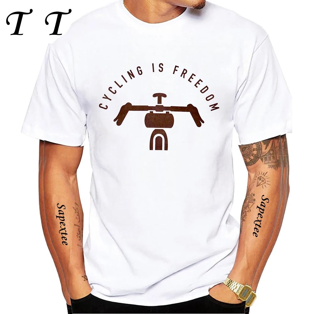 Travel On Gravel Bikepacking Print T-Shirt Summer Men Short Sleeve Funny Bicycle Sport Boy Tops Anatomy Bike Cycling Casual Tees - STAND OUT FLEXSARAH