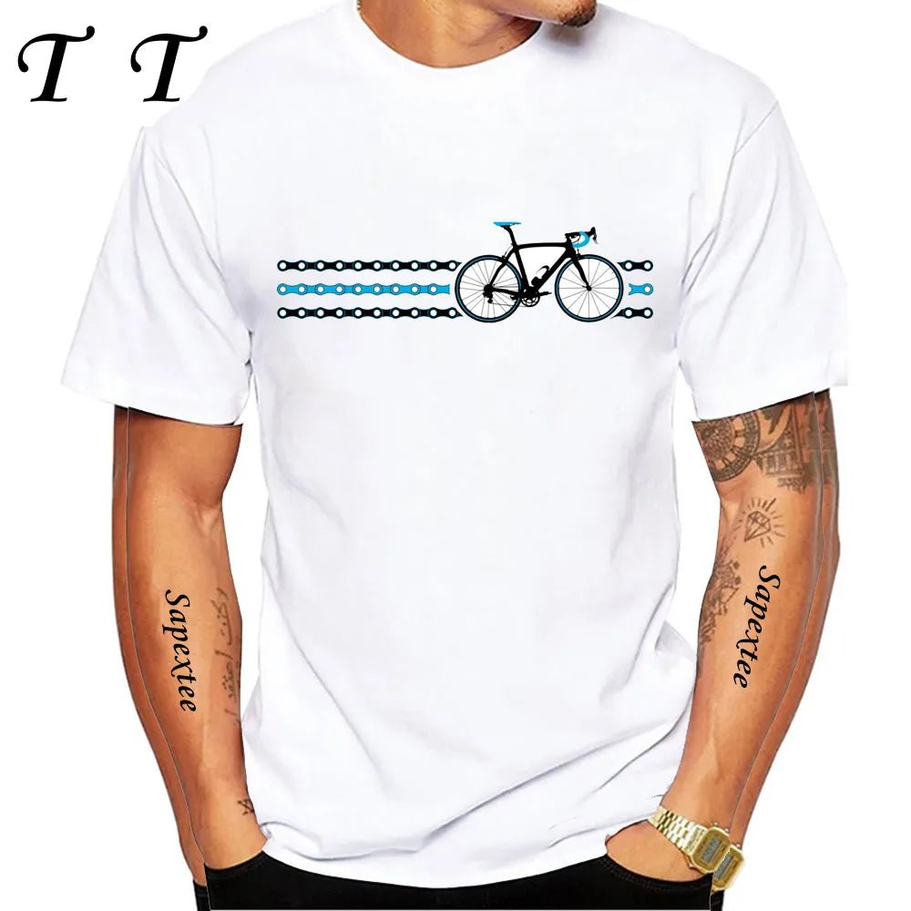 Travel On Gravel Bikepacking Print T-Shirt Summer Men Short Sleeve Funny Bicycle Sport Boy Tops Anatomy Bike Cycling Casual Tees - STAND OUT FLEXSARAH