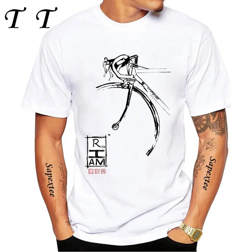 Travel On Gravel Bikepacking Print T-Shirt Summer Men Short Sleeve Funny Bicycle Sport Boy Tops Anatomy Bike Cycling Casual Tees - STAND OUT FLEXSARAH