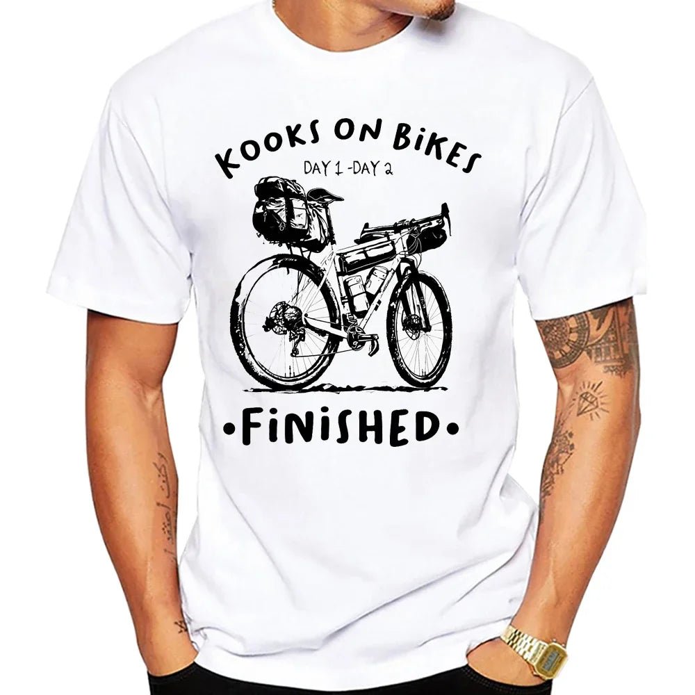Travel On Gravel Bikepacking Print T-Shirt Summer Men Short Sleeve Funny Bicycle Sport Boy Tops Anatomy Bike Cycling Casual Tees - STAND OUT FLEXSARAH