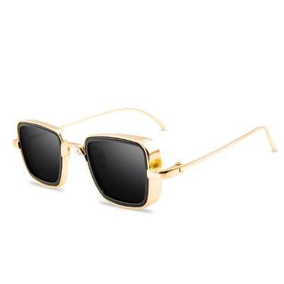 Trend Vintage Steampunk Sunglasses For Men Retro Metal Square Eyewear Trendy Brand Sunglasses For Mens In Elegant Luxury Retro Design - STAND OUT FLEXSARAH