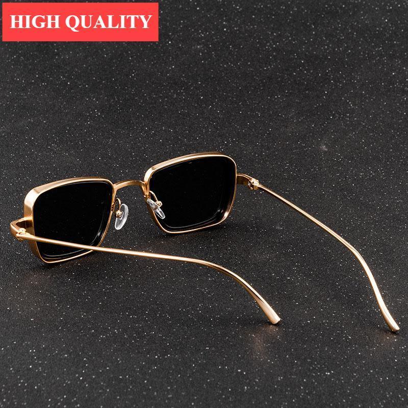 Trend Vintage Steampunk Sunglasses For Men Retro Metal Square Eyewear Trendy Brand Sunglasses For Mens In Elegant Luxury Retro Design - STAND OUT FLEXSARAH
