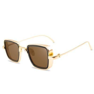 Trend Vintage Steampunk Sunglasses For Men Retro Metal Square Eyewear Trendy Brand Sunglasses For Mens In Elegant Luxury Retro Design - STAND OUT FLEXSARAH
