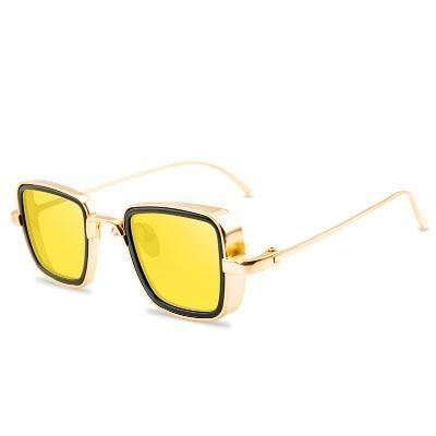Trend Vintage Steampunk Sunglasses For Men Retro Metal Square Eyewear Trendy Brand Sunglasses For Mens In Elegant Luxury Retro Design - STAND OUT FLEXSARAH