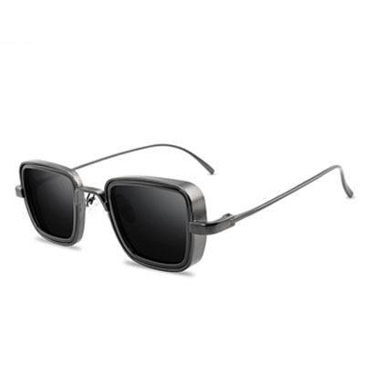 Trend Vintage Steampunk Sunglasses For Men Retro Metal Square Eyewear Trendy Brand Sunglasses For Mens In Elegant Luxury Retro Design - STAND OUT FLEXSARAH