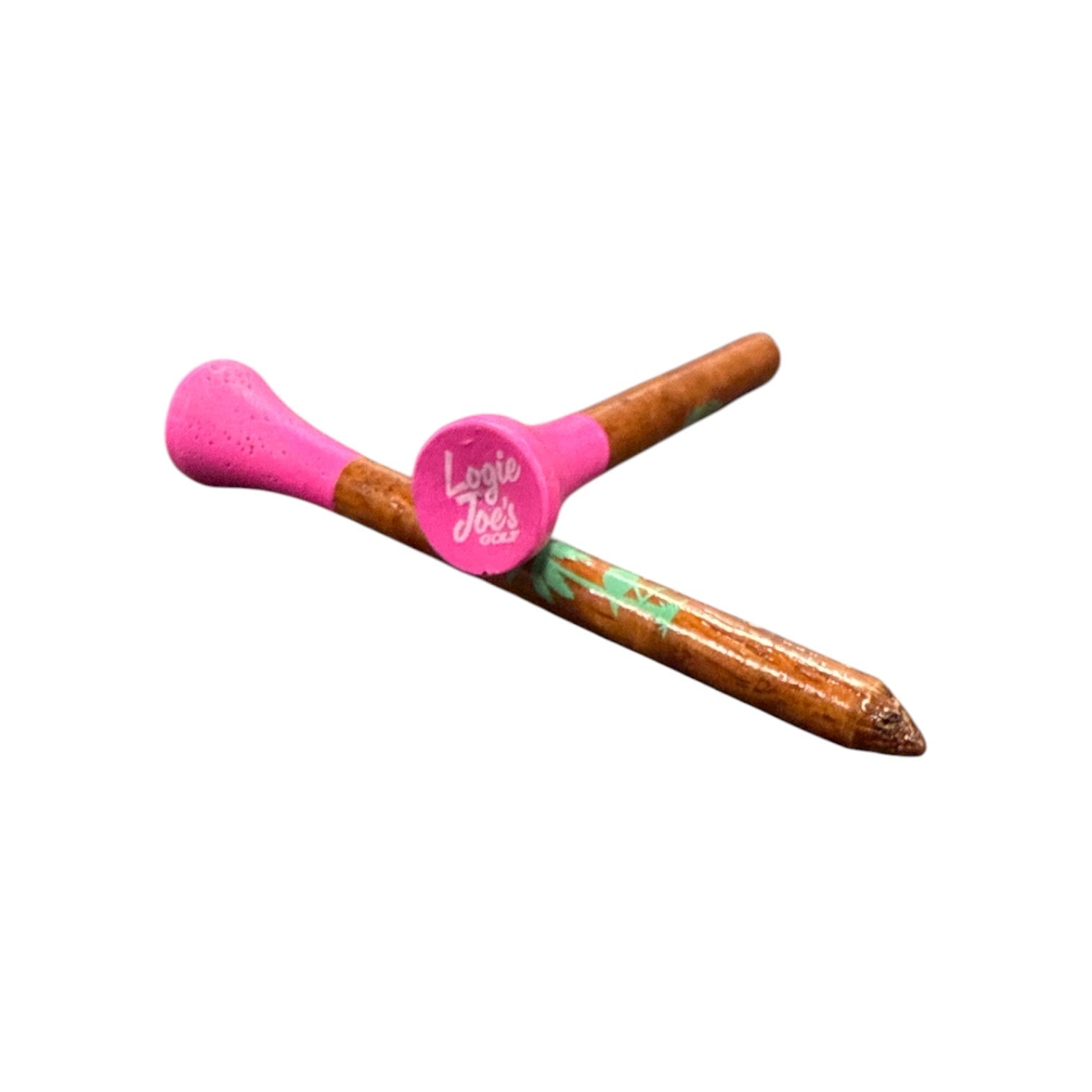 Tropical Pink Premium Wooden Golf Tees | 2 3/4” Standard Size | 45 Pack Set | Durable Painted Wood Tees | Unique Designs - STAND OUT FLEXSARAH