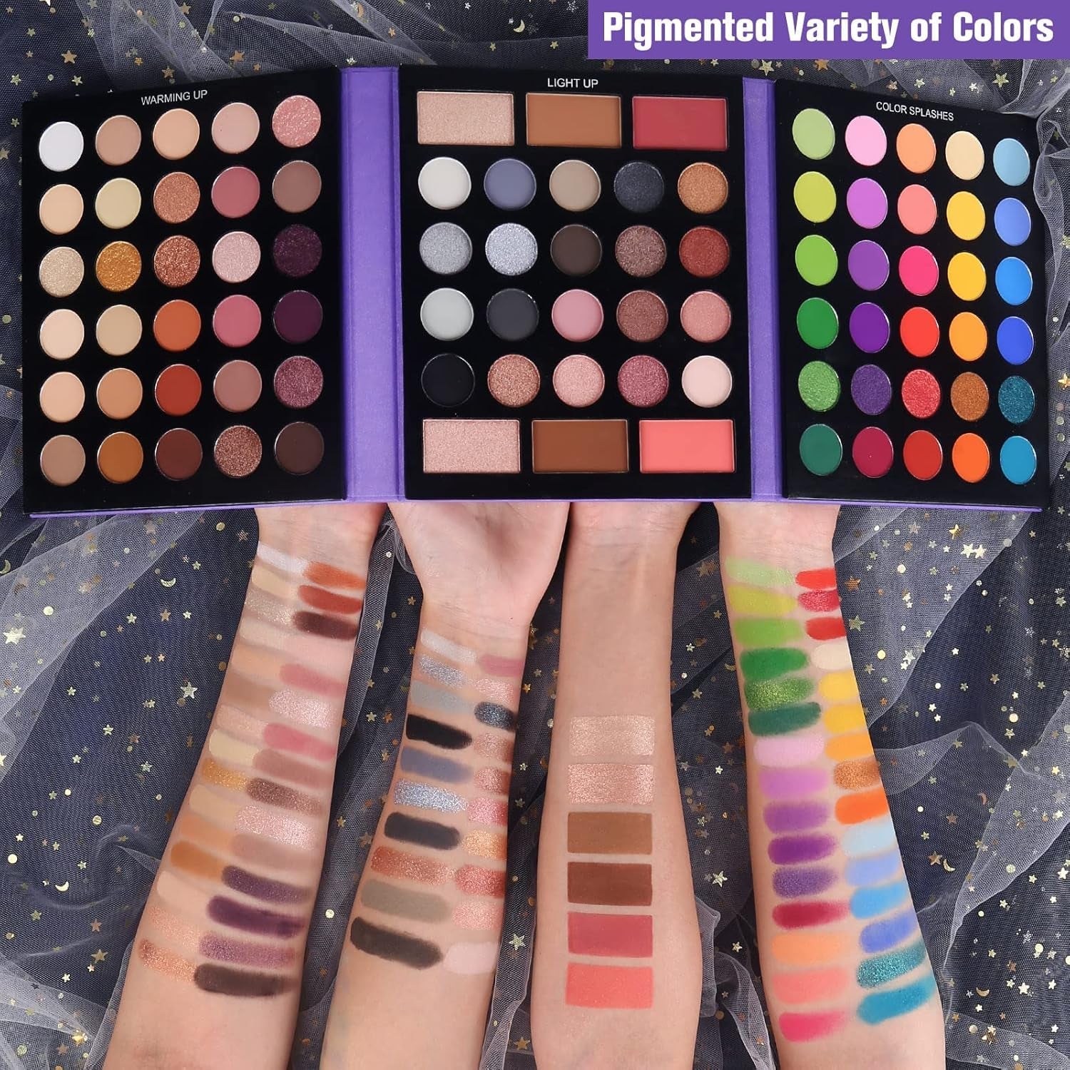 UCANBE Eyeshadow Palette with 15Pcs Brushes Makeup Set, Pigmented 86 Colors Make up Sets Valentine'S Day Gift, Matte Shimmer Glitter Eye Shadow Pallet Highlighter Contour Blush Powder Brush Beauty Kit - STAND OUT FLEXSARAH