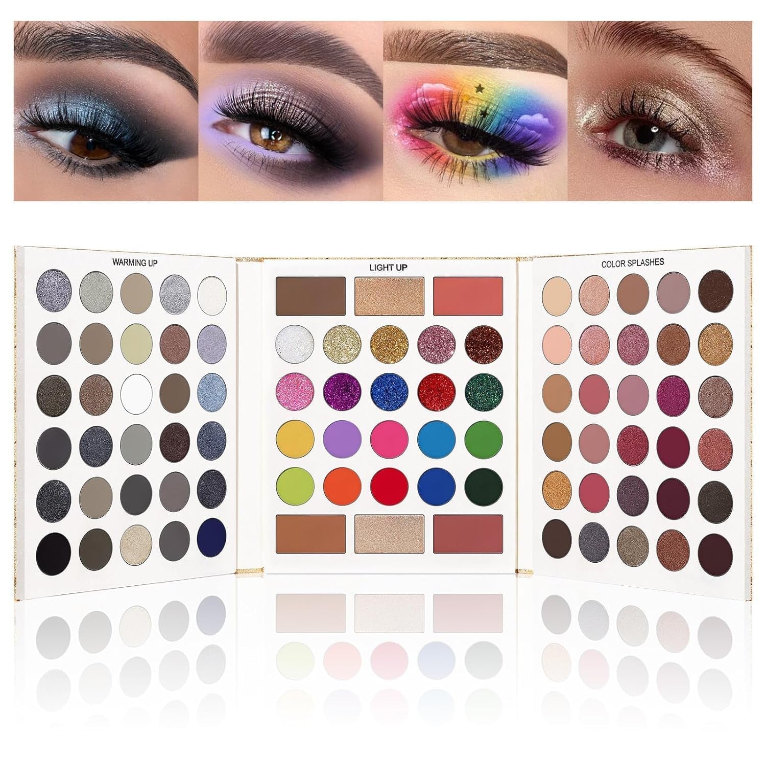 UCANBE Eyeshadow Palette with 15Pcs Brushes Makeup Set, Pigmented 86 Colors Make up Sets Valentine'S Day Gift, Matte Shimmer Glitter Eye Shadow Pallet Highlighter Contour Blush Powder Brush Beauty Kit - STAND OUT FLEXSARAH