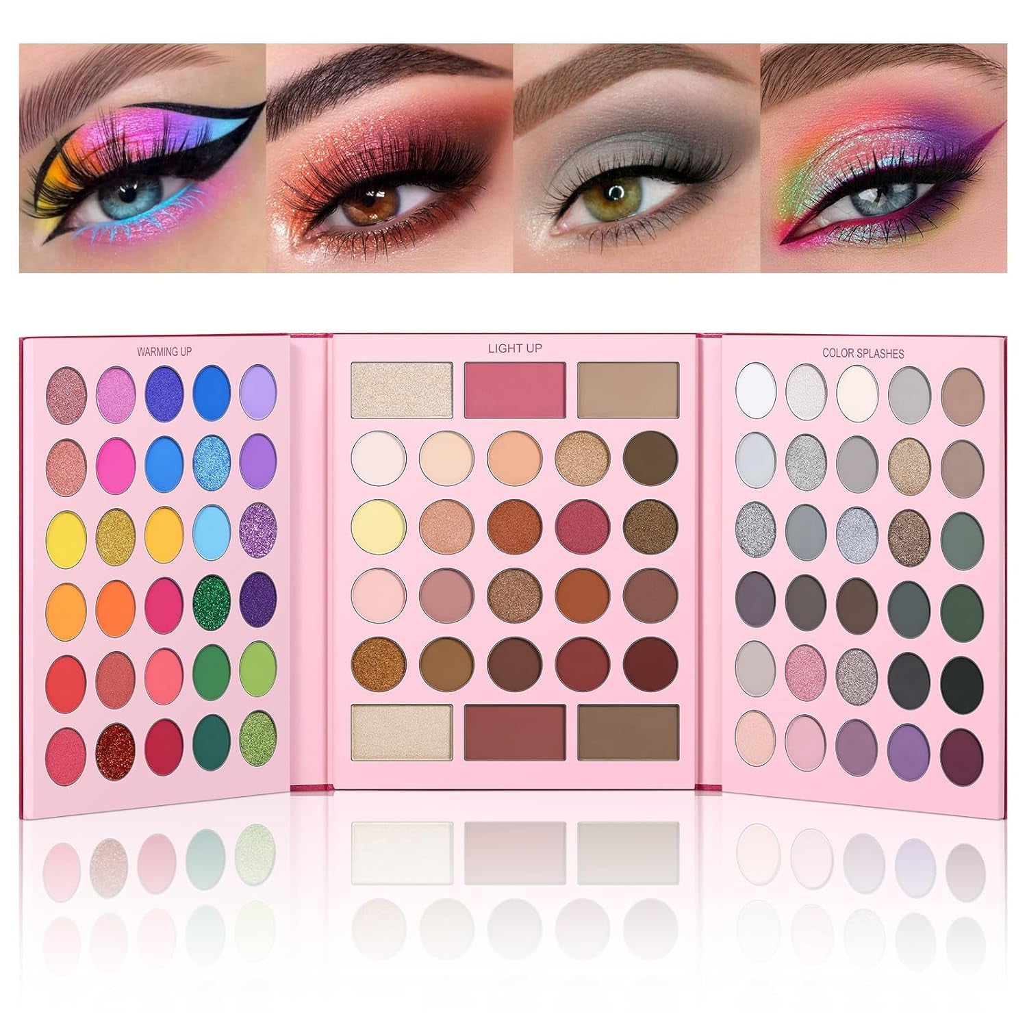 UCANBE Eyeshadow Palette with 15Pcs Brushes Makeup Set, Pigmented 86 Colors Make up Sets Valentine'S Day Gift, Matte Shimmer Glitter Eye Shadow Pallet Highlighter Contour Blush Powder Brush Beauty Kit - STAND OUT FLEXSARAH