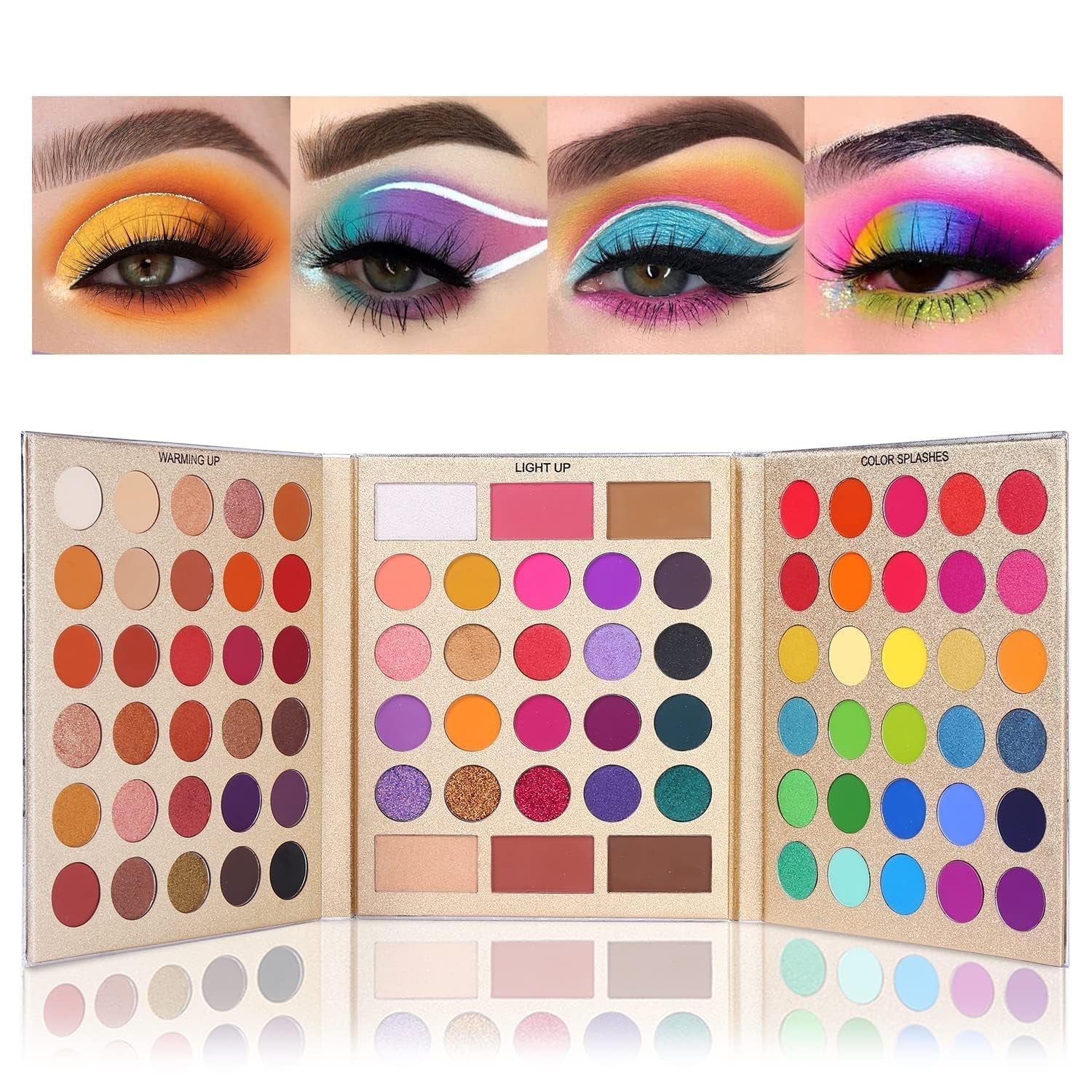 UCANBE Eyeshadow Palette with 15Pcs Brushes Makeup Set, Pigmented 86 Colors Make up Sets Valentine'S Day Gift, Matte Shimmer Glitter Eye Shadow Pallet Highlighter Contour Blush Powder Brush Beauty Kit - STAND OUT FLEXSARAH