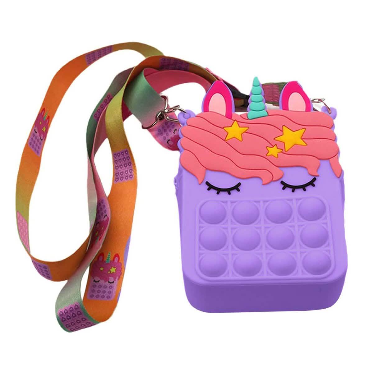 Unicorn Pop-it Bubble Fidget Handbag for Kids - STAND OUT FLEXSARAH