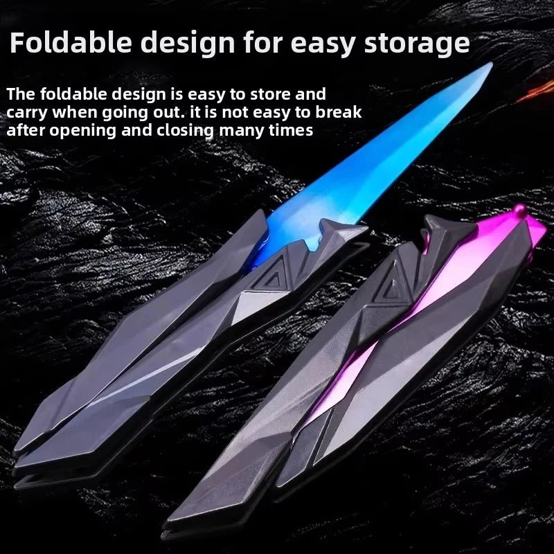 Valorant Singularity Butterfly Knife Foldable Replica Toy for Boys Plastic Model Collectible Melee Gear for Cosplay Gaming - STAND OUT FLEXSARAH