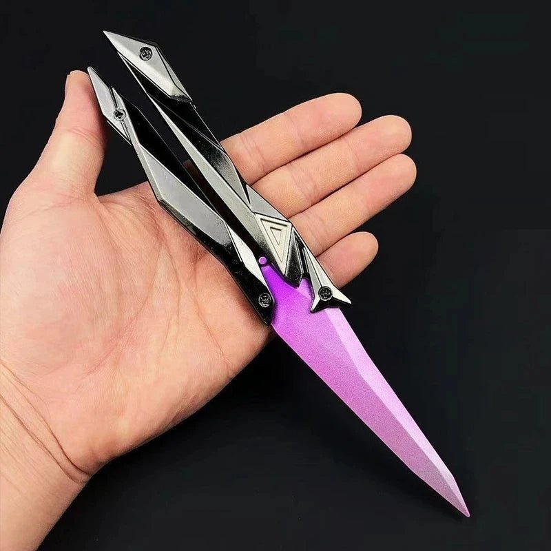 Valorant Singularity Butterfly Knife Foldable Replica Toy for Boys Plastic Model Collectible Melee Gear for Cosplay Gaming - STAND OUT FLEXSARAH