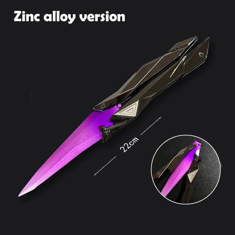 Valorant Singularity Butterfly Knife Foldable Replica Toy for Boys Plastic Model Collectible Melee Gear for Cosplay Gaming - STAND OUT FLEXSARAH