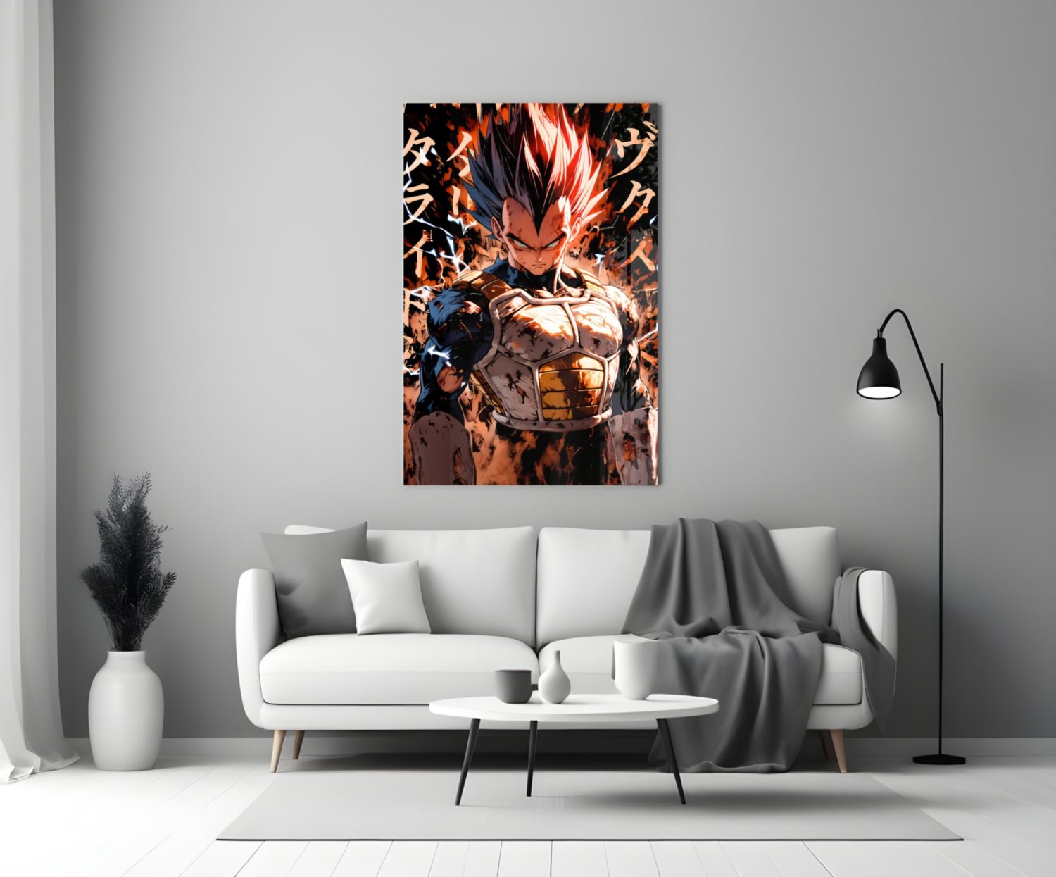 Vegeta: Saiyan Prince Glass Wall Art || Designer Collection - STAND OUT FLEXSARAH