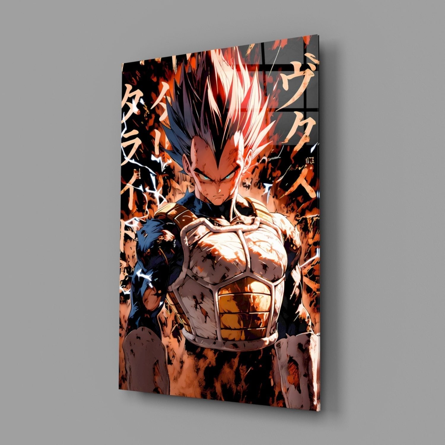 Vegeta: Saiyan Prince Glass Wall Art || Designer Collection - STAND OUT FLEXSARAH