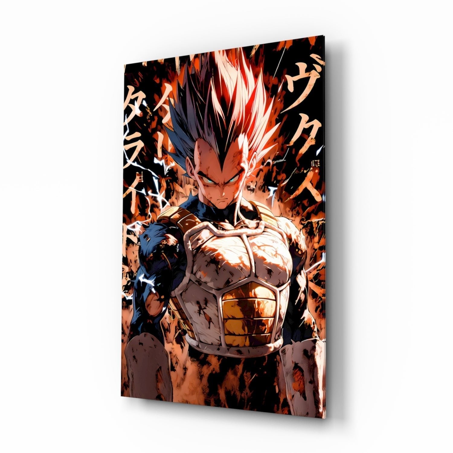 Vegeta: Saiyan Prince Glass Wall Art || Designer Collection - STAND OUT FLEXSARAH