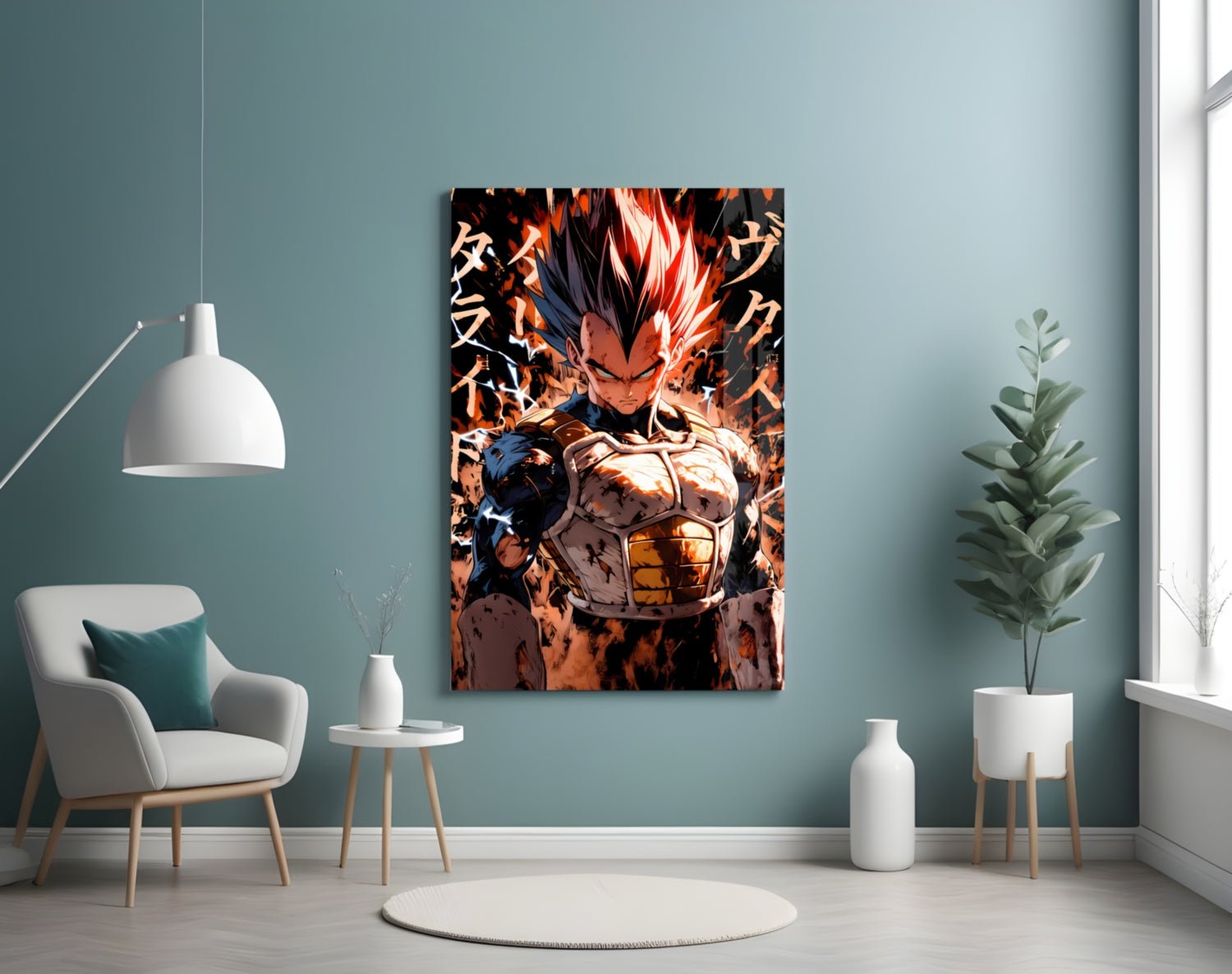 Vegeta: Saiyan Prince Glass Wall Art || Designer Collection - STAND OUT FLEXSARAH