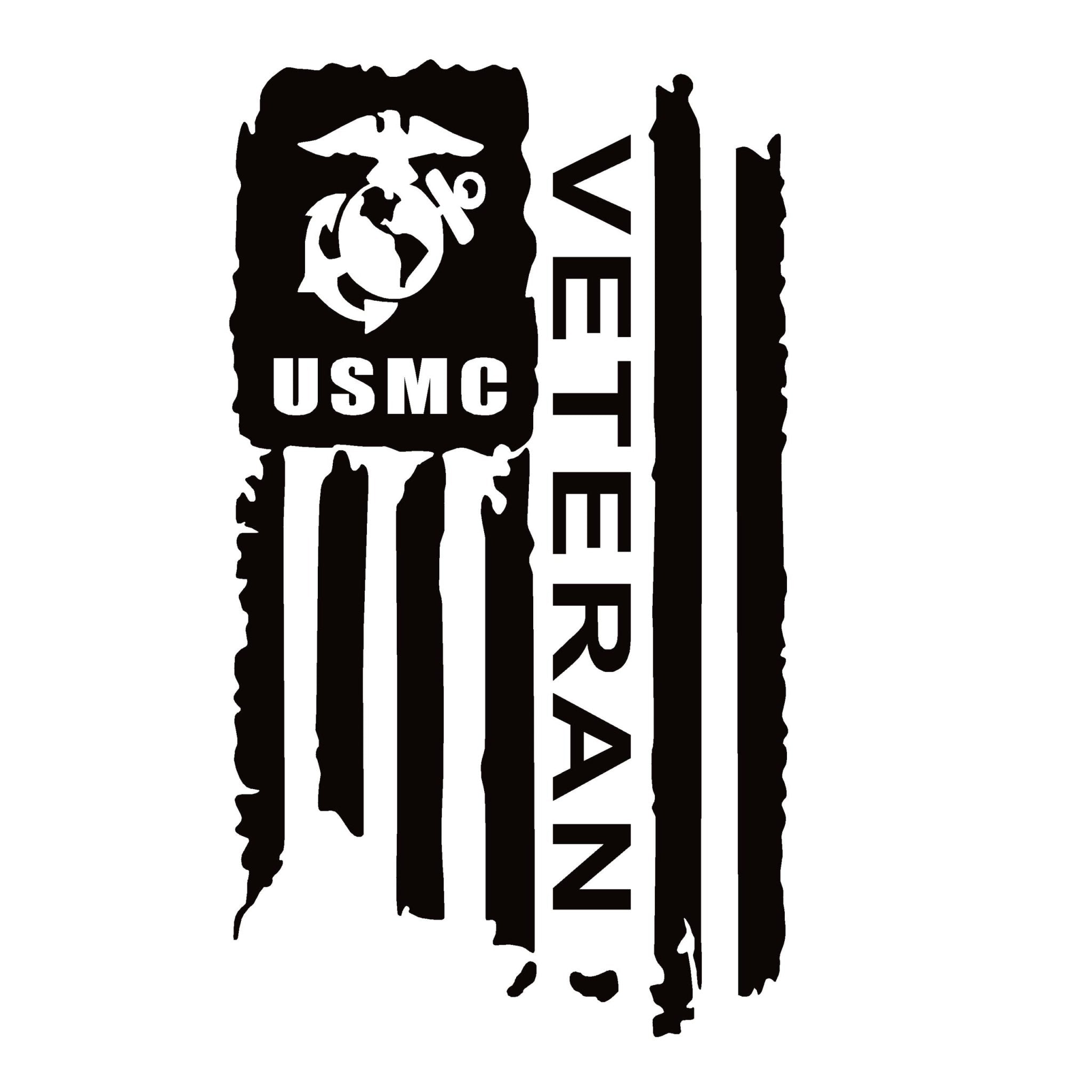 Veteran Flag Sticker – USMC Patriotic Decal for Car, Truck, or Laptop - 7408 - STAND OUT FLEXSARAH