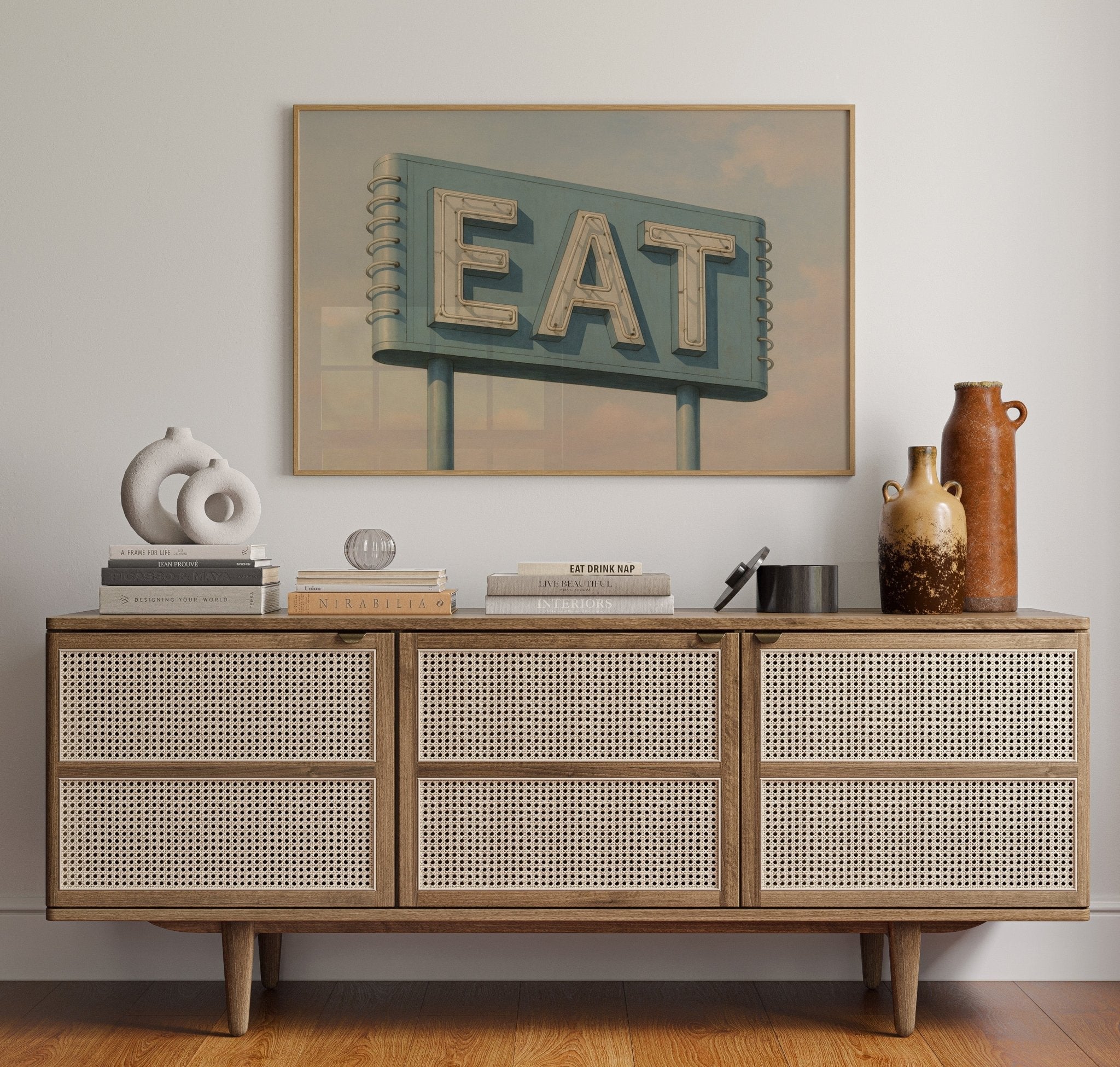 Vintage Americana – “EAT” Roadside Diner Sign Wall Art - STAND OUT FLEXSARAH