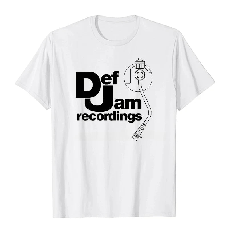 Vintage Printed Mens Clothing DEF JAM Recordings Logo Classic Rap Hip Hop NAS T Shirt Classic High Quality Cotton Woman Tops - STAND OUT FLEXSARAH