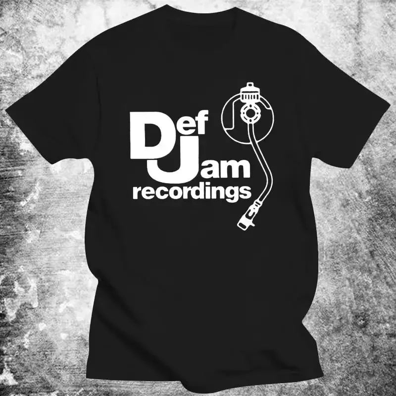 Vintage Printed Mens Clothing DEF JAM Recordings Logo Classic Rap Hip Hop NAS T Shirt Classic High Quality Cotton Woman Tops - STAND OUT FLEXSARAH