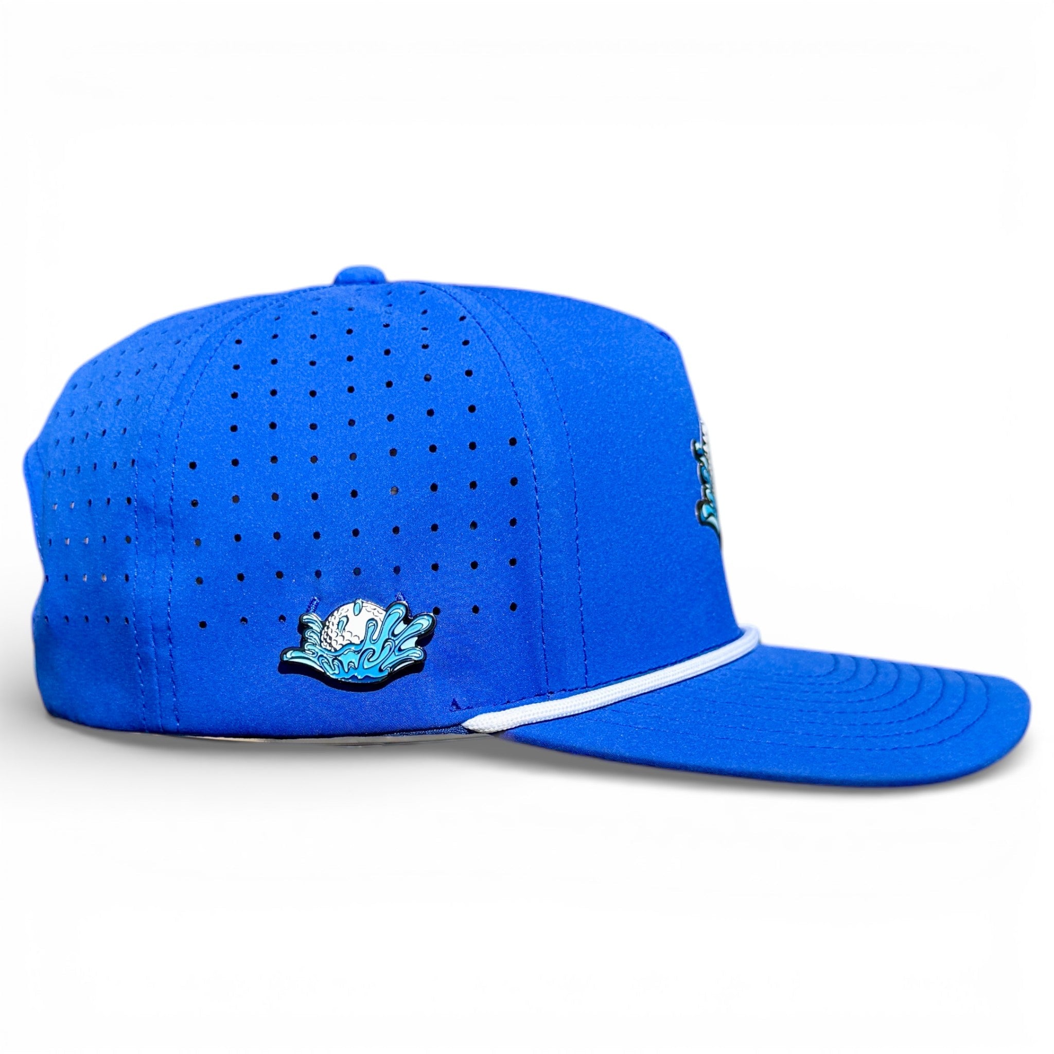 Water Ball Golf Hat | Snapback Cap | Built-in Magnetic Ball Marker Holder + Marker Included | Adjustable Blue - STAND OUT FLEXSARAH