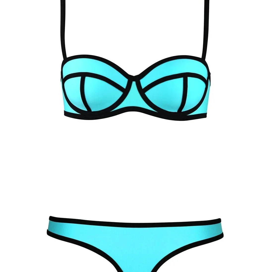 Western Style Sexy Bikini Two Piece Molded Cup Three Point Micro Coverage Set For Women Beach Pool Party Summer Vacation - STAND OUT FLEXSARAH