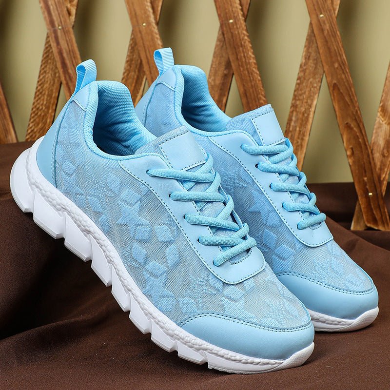 White shoes breathable lightweight casual sports women's shoes soft soled running shoes - STAND OUT FLEXSARAH