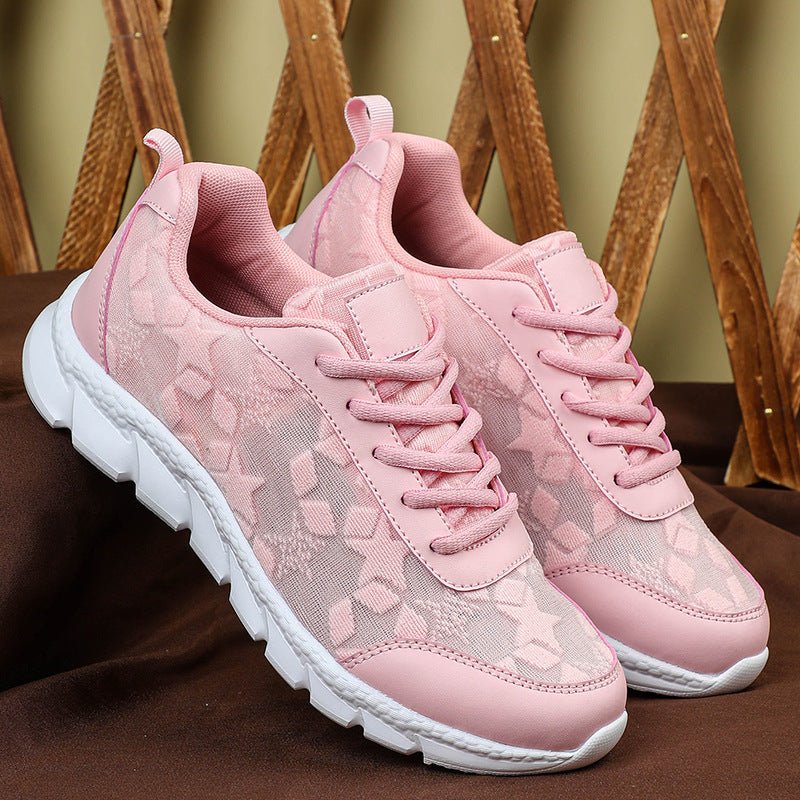 White shoes breathable lightweight casual sports women's shoes soft soled running shoes - STAND OUT FLEXSARAH