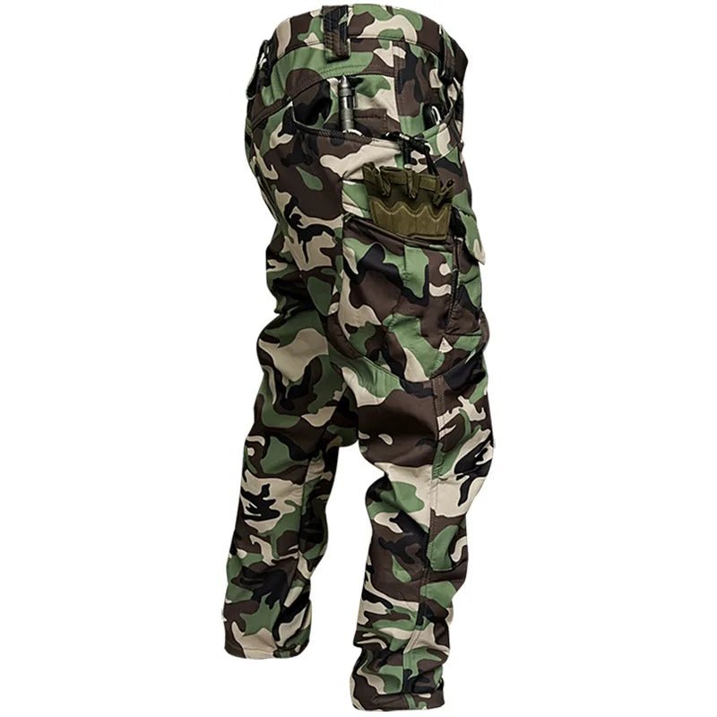 Winter Tactical Pants Men Shark Skin Soft Shell Cargo Trousers Outdoor Multi-pocket Windproof Waterproof Combat Pant S-4XL - STAND OUT FLEXSARAH